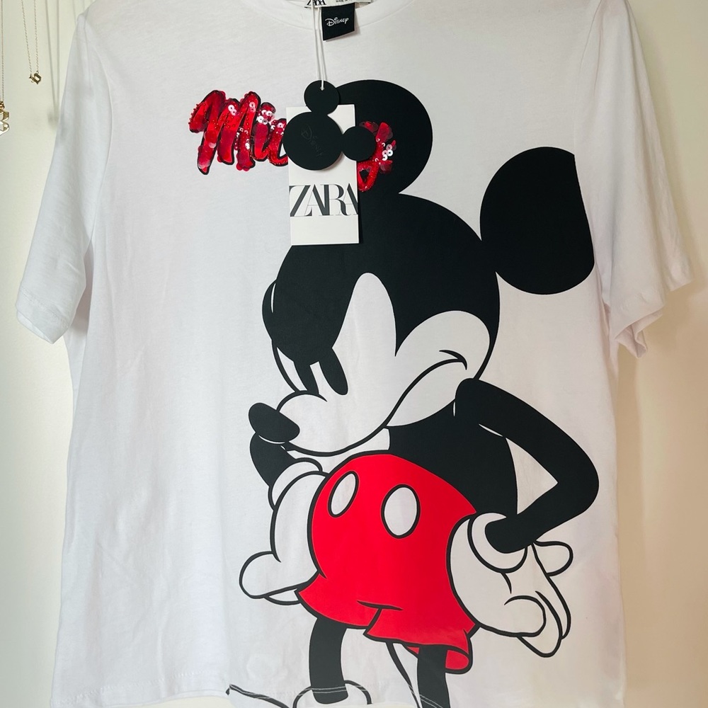 brand new zara Mickey Mouse tee